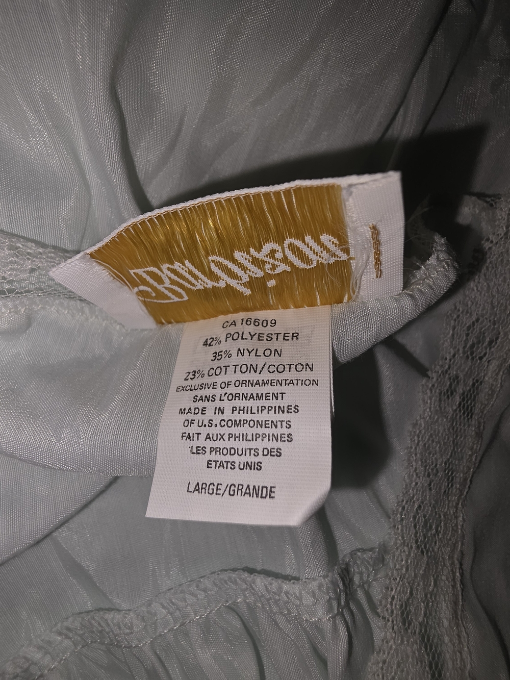 Vintage Barbizon 60's'70's Soft Blue Lace-Trim Long Nightgown * Feminine Chemise - Picture 10 of 16